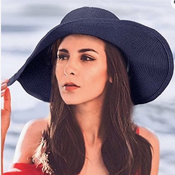 Wide Brim Summer Straw Sun Hat  Beachwear ☀ 🏖 - Picture 5 of 10